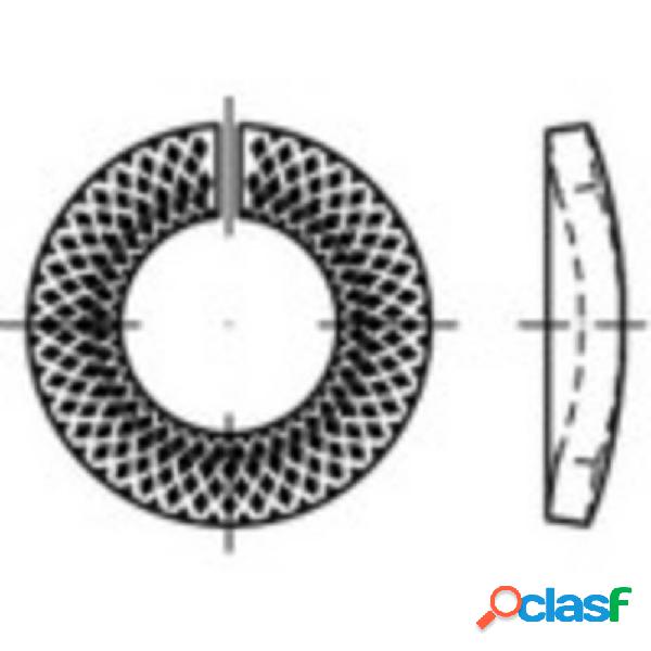 Rosette di tenuta 4 mm 7.6 mm Acciaio armonico zincato 10000