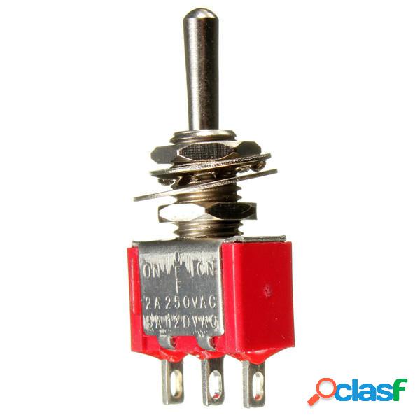 Rosso 3 pin on-off-on 3 spdt piccolo interruttore a levetta