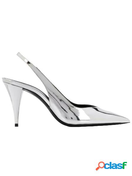 SAINT LAURENT SANDALI DONNA 602632AAL008105 PELLE ARGENTO