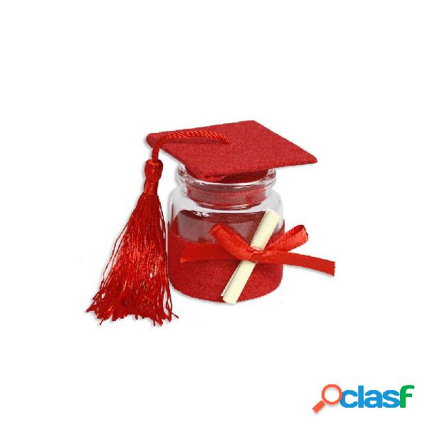 SET 12 PORTACONFETTI BOMBONIERA LAUREA AMPOLLA CON TAPPO