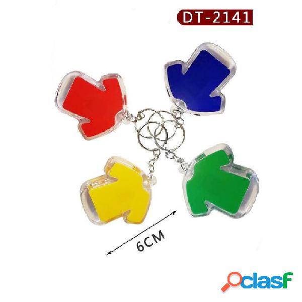 SET 4 PEZZI MINI TORCIA LED PORTACHIAVI A FORMA DI MAGLIETTA