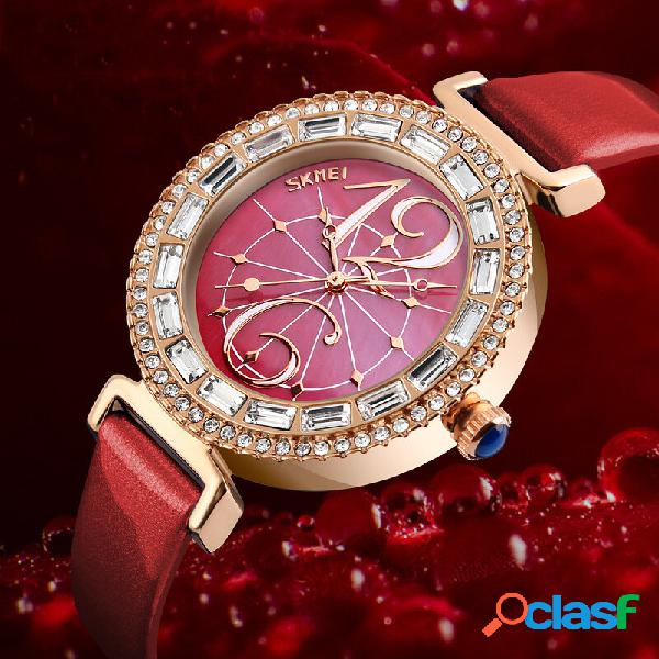 SKMEI 9158 orologio da polso da donna con strass quadrante a