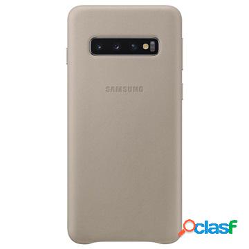 Samsung Galaxy S10 Leather Cover EF-VG973LJEGWW - Grey