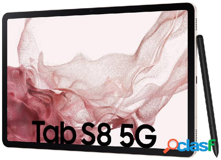 Samsung Galaxy Tab S8 5G, LTE/4G, WiFi 128 GB Rosa oro