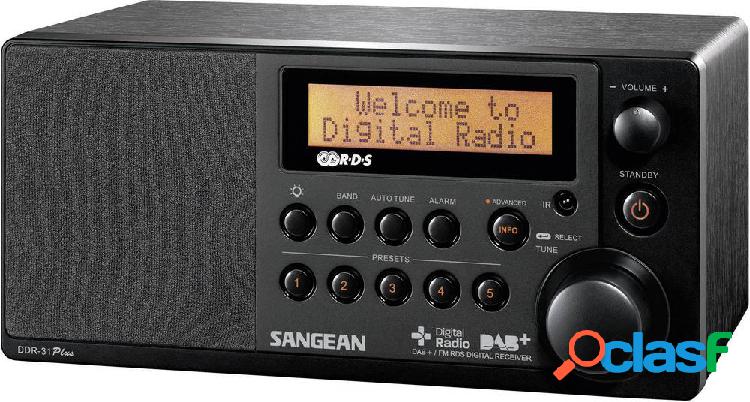 Sangean DDR-31+ Radio da tavolo DAB+, FM AUX Nero