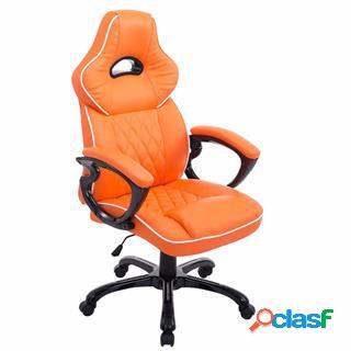 Sedia Gaming LEROY, XXL, Imbottita e Molto Robusta, Pelle,