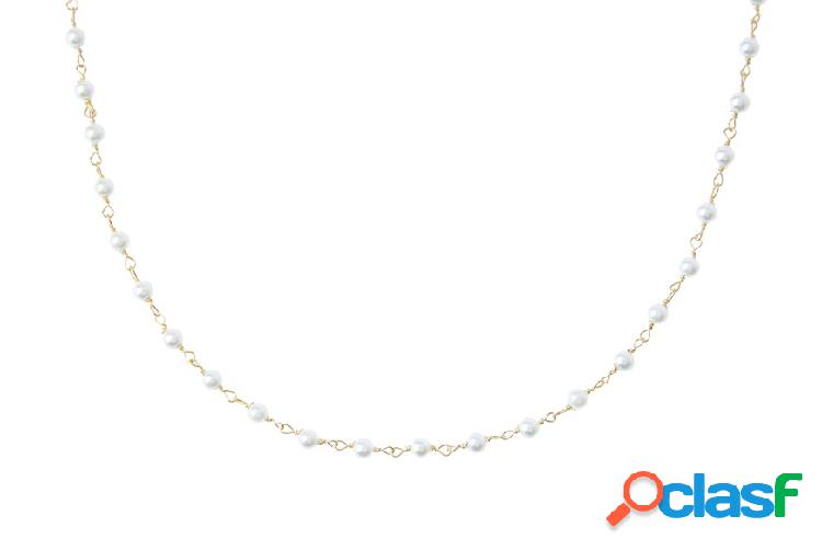 Selezione Zanolli Collana argento con shell bianco oro