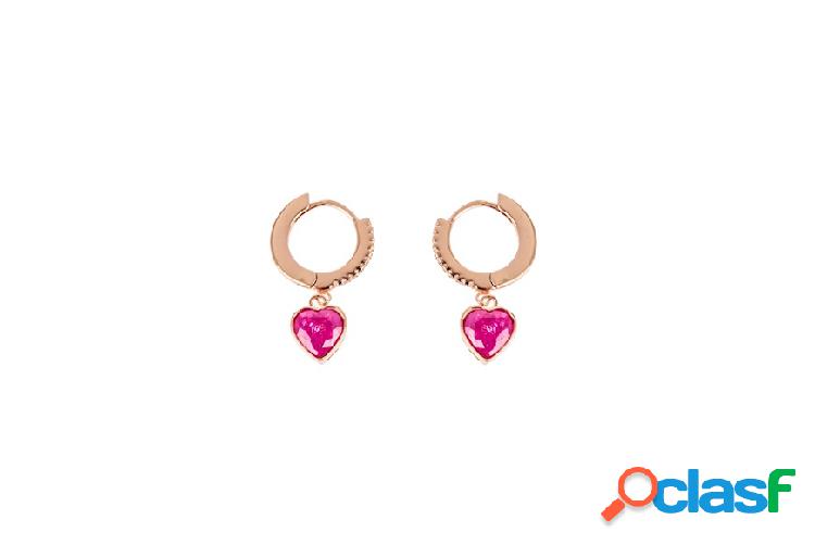 Selezione Zanolli Orecchini argento con zirconi e cuore