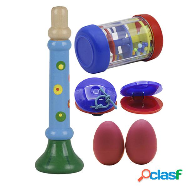 Set di 4 pezzi Orff Strumenti musicali Uova di sabbia /