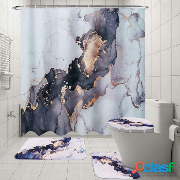Set di tende da doccia in poliestere 180x180 cm Set di