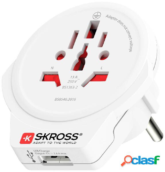 Skross 1500266 Adattatore da viaggio World to Europe USB 1.0