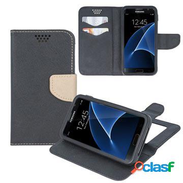 Smart & Fancy Universal Smartphone Wallet Case - 5.5 - Black