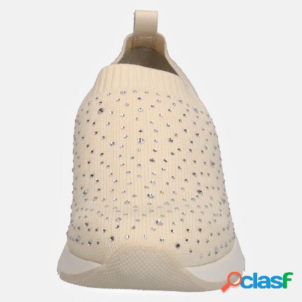 Sneaker Caprice, knit elasticizzato, glitter, larghezza H,