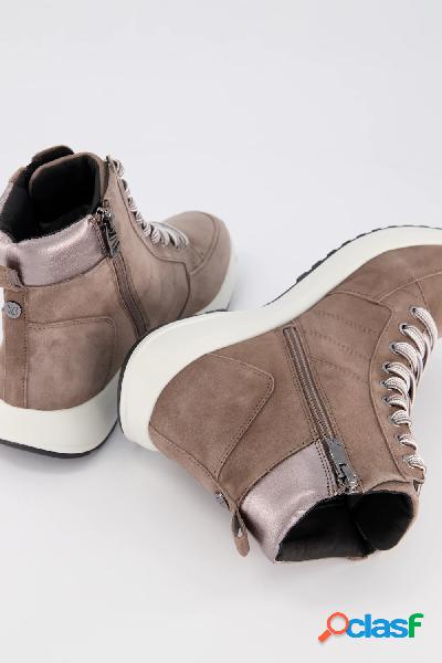 Sneaker di pelle Caprice con gambale alto, zip e larghezza