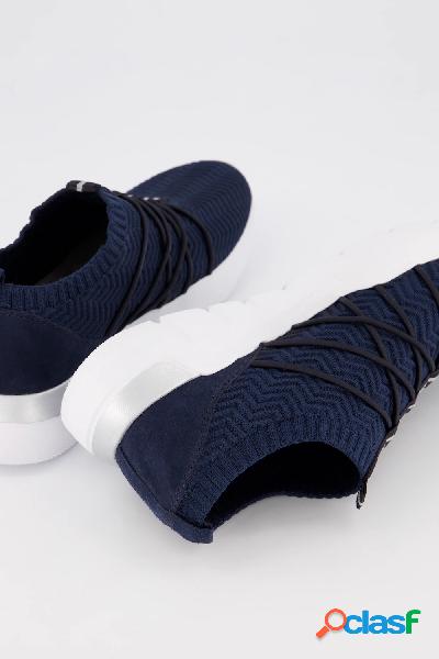 Sneakers Jana in knit elasticizzato e pelle scamosciata con