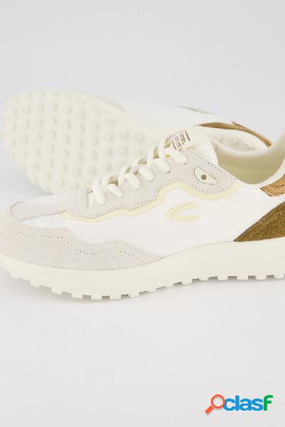 Sneakers di pelle con allacciatura, soletta sostituibile e