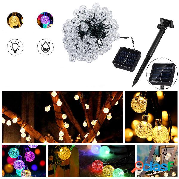 Solar Powered 12M 100 LED Crystal Ball String Fairy Light