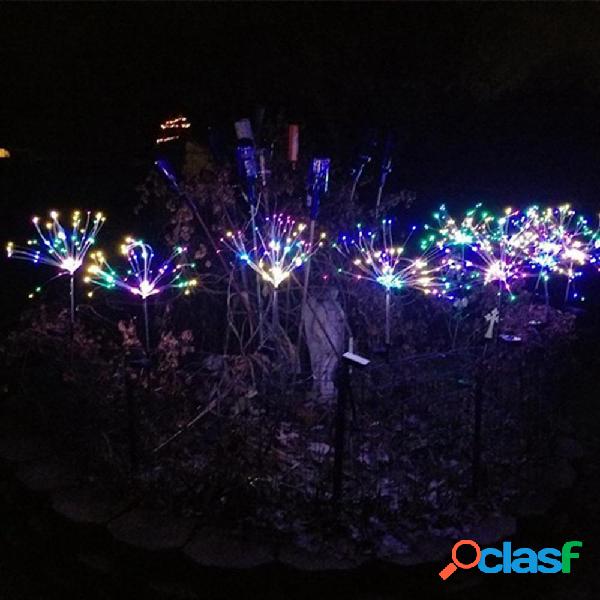Solar Powered 8 Modi 90LED Colorful Wire Wire Starburst