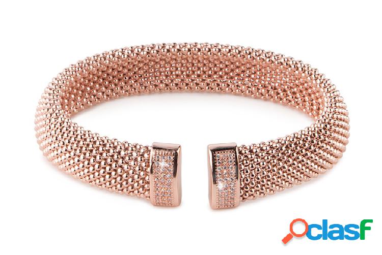 Sovrani Bracciale rigido Strong in bronzo con finitura oro