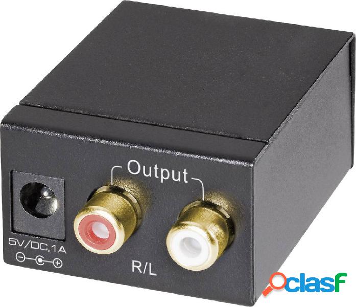 SpeaKa Professional AV Convertitore SP-DAC-TKC [Toslink, RCA