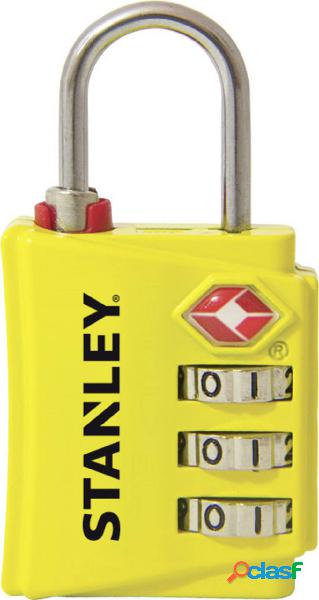 Stanley 81142 393 401 Lucchetto 30 mm TSA Giallo Serratura a