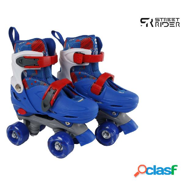 Street Rider Pattini a Rotelle Regolabili 31-34 Blu