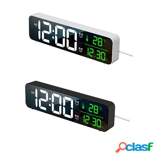 Sveglia digitale a LED Orologio cablato per orologio da