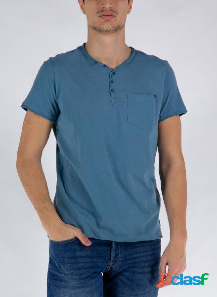 T-SHIRT COLLO A V TASCHINO