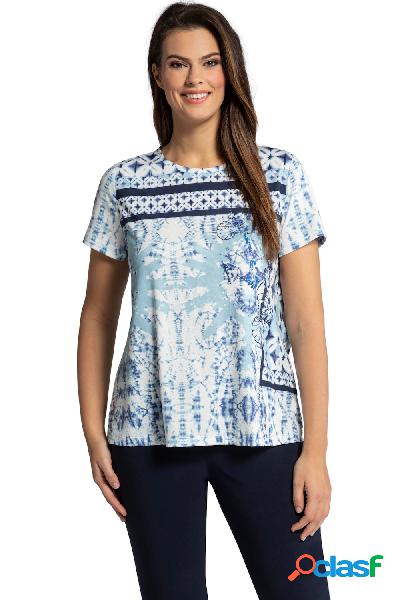 T-shirt Classic a fantasia batik con ancora, scollo a