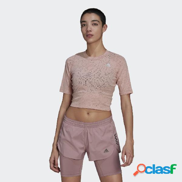 T-shirt da running Run Fast Lace Crop