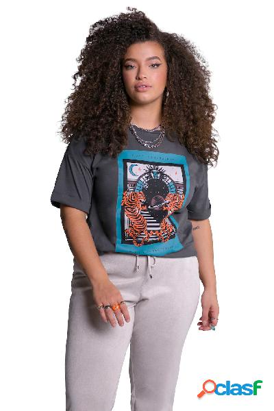 T-shirt dal taglio oversize con stampa Future Tiger, scollo