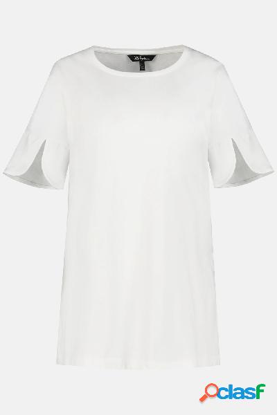 T-shirt oversize a mezze maniche a tulipano, in cotone