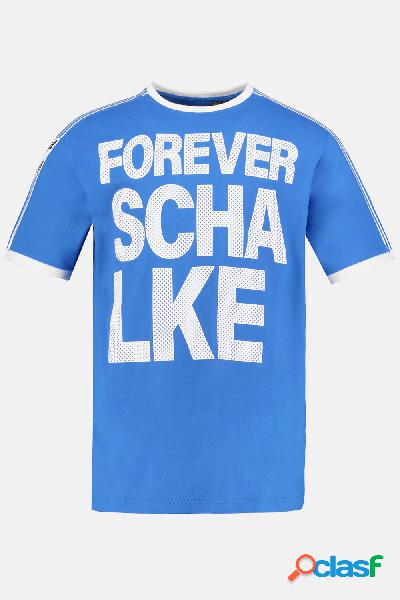 T-shirt per i fan, Schalke, mezze maniche, Uomo, Blu,