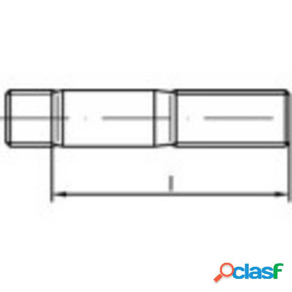 TOOLCRAFT 132565 Barre filettate M8 30 mm DIN 938 Acciaio