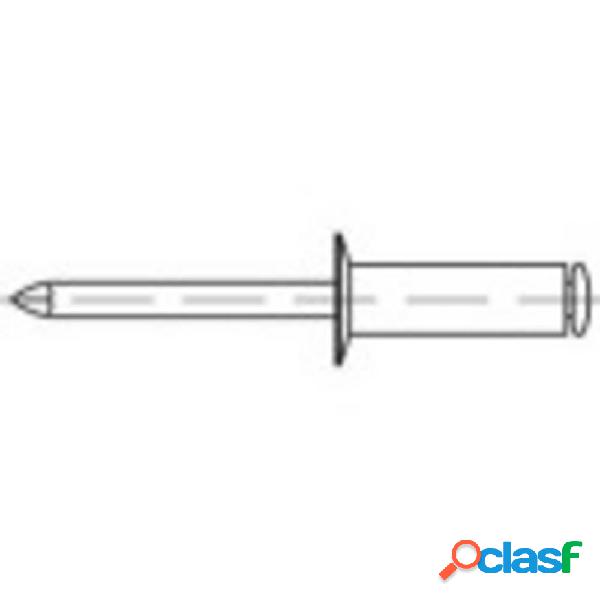 TOOLCRAFT 160191 Rivetto a strappo (Ø x L) 5 mm x 16 mm