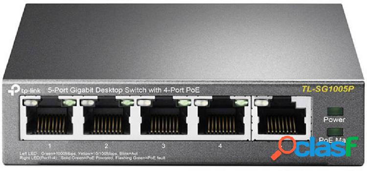 TP-LINK TL-SG1005P Switch di rete 5 Porte Funzione PoE
