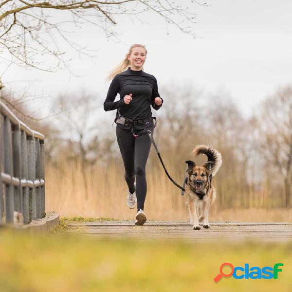 TRIXIE Cintura da Jogging per Cani con Guinzaglio Grigio e