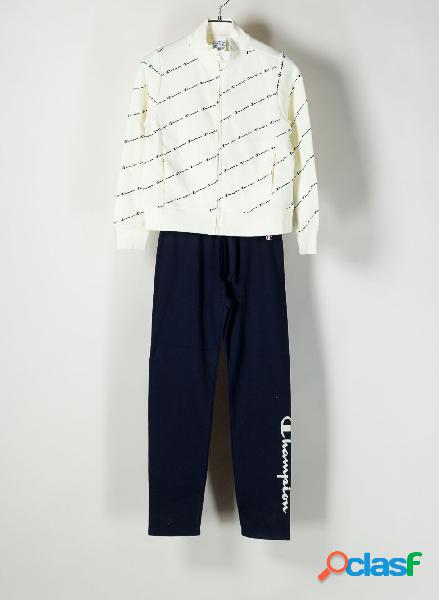 TUTA FULL ZIP STAMPA ALLOVER BAMBINA