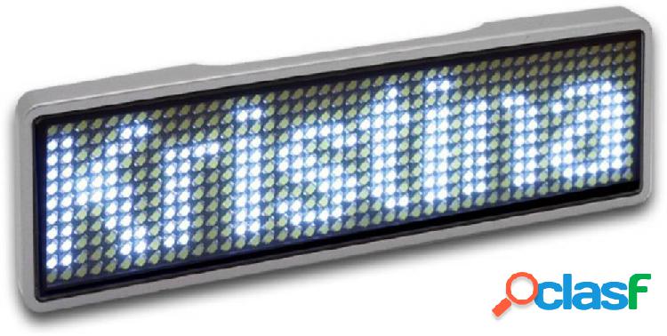 Targhetta nome LED Bianco 44 x 11 Pixel (L x A x P) 93 x 30