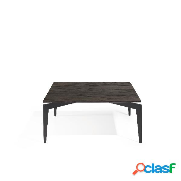 Tavolino quadrato ripiano in laminato ecologico 80x80xh36 cm