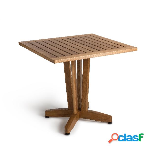 Tavolo quadrato fisso Ercole in legno di frassino 80x80h73