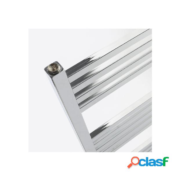 Termoarredo design cromo Aton tubi quadrati orizzontali
