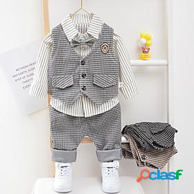 Toddler Boys Suit Vest Shirt Pants Clothing Set Long Sleeve