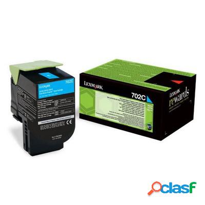 Toner Lexmark 70C2XC0 702XC originale CIANO