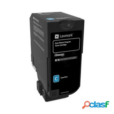 Toner Lexmark 74C2SCE originale CIANO
