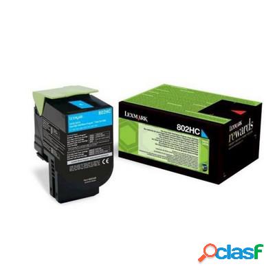 Toner Lexmark 80C2HC0 originale CIANO