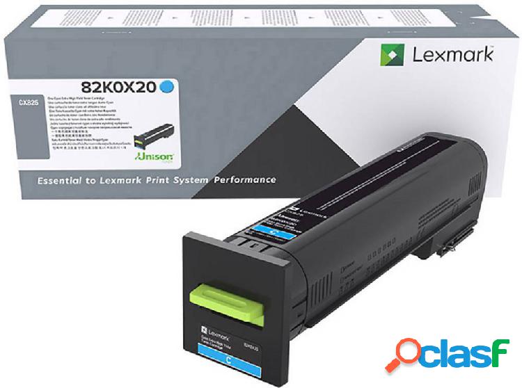 Toner Lexmark CX825 Originale 82K0X20 Ciano 22000 pagine