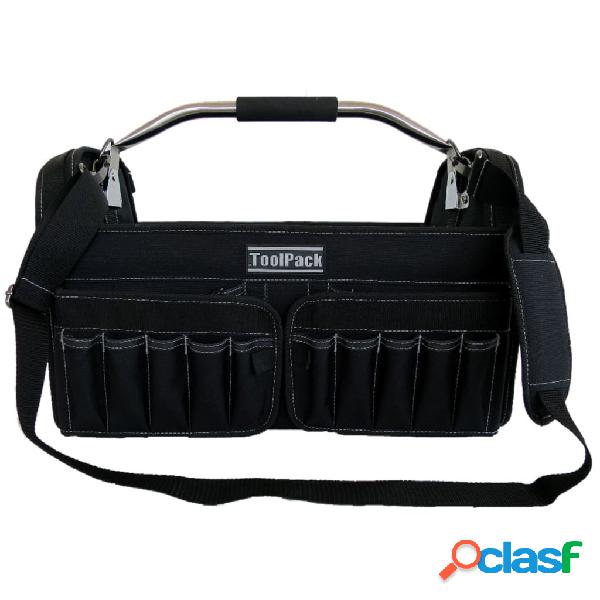 Toolpack Borsa per Attrezzi Portatile Brisk Nera 49x30x37 cm