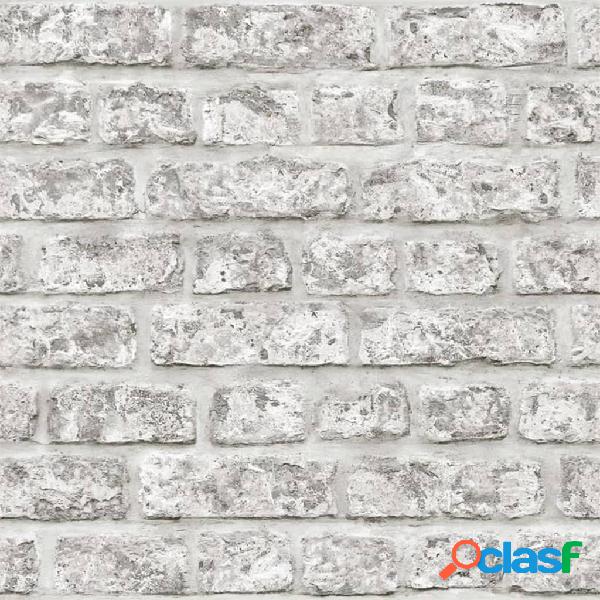 Topchic Carta da Parati Brick Wall Grigio Scuro