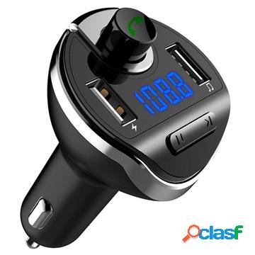 Trasmettitore Bluetooth FM e Doppio Caricatore per Auto USB